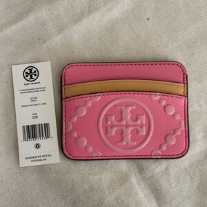 Tory BurchT monogram leather card case